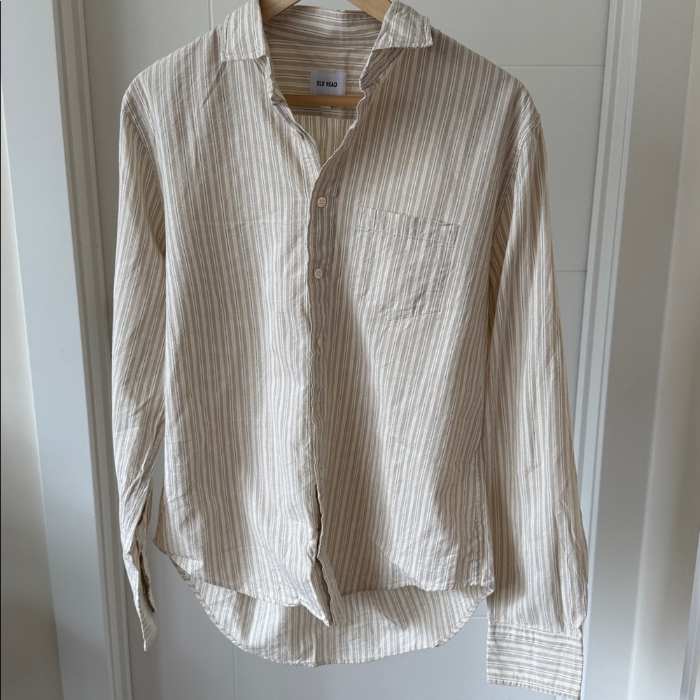 Elk Head Button Down Shirt - Medium